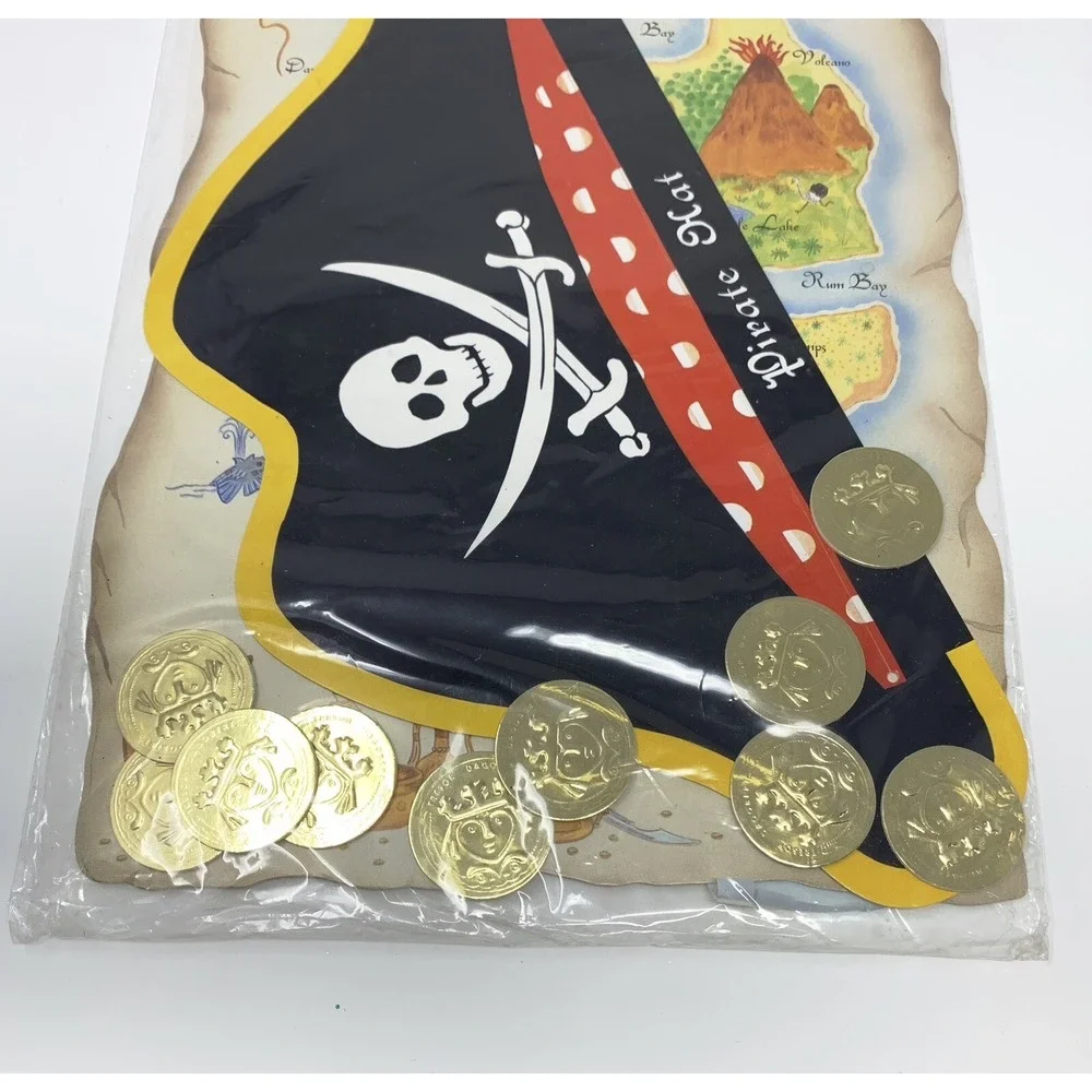 Vintage Treasure Hunt Pirate Party Game Mustaches Hats FUN - Made In France